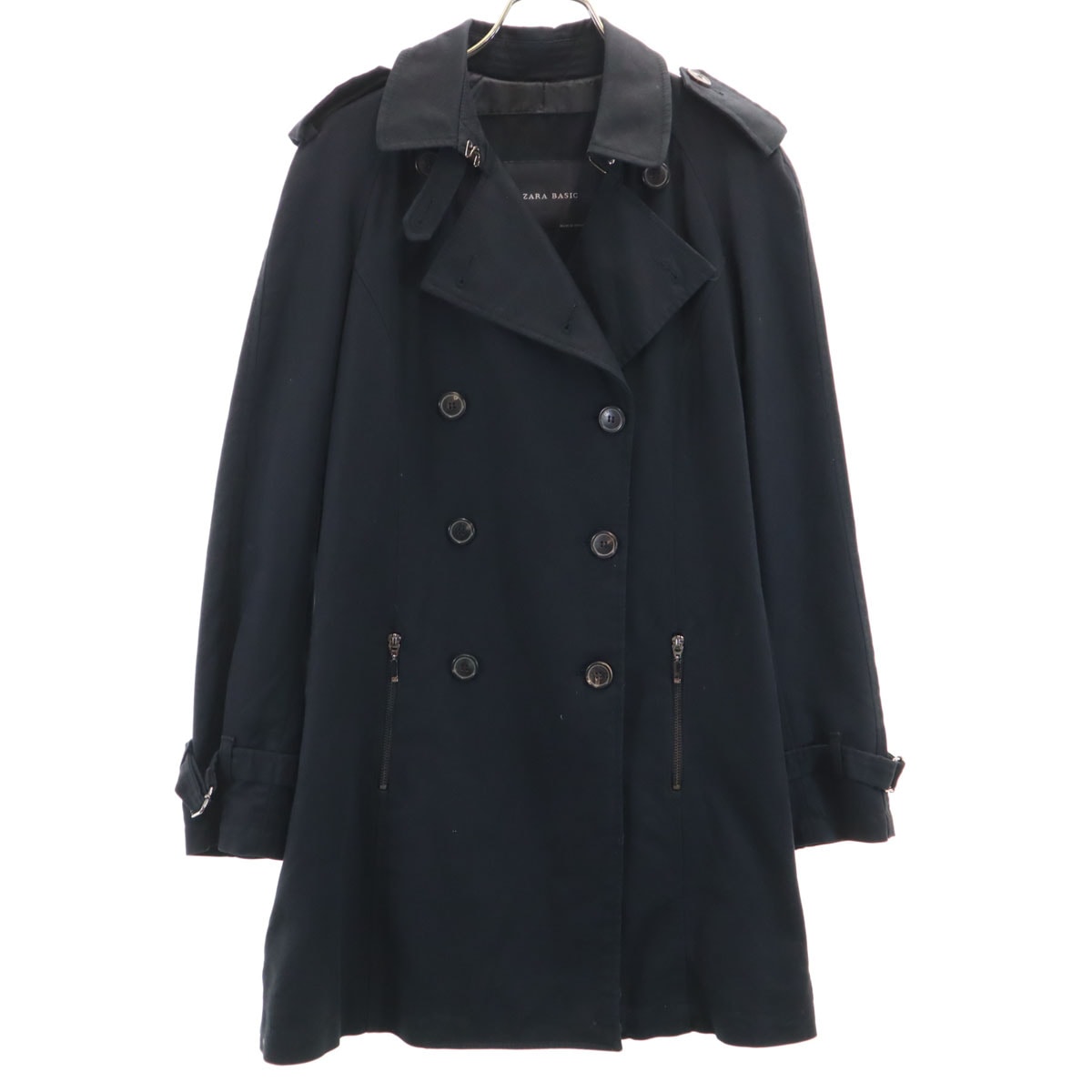 ZARA BASIC ザラベーシック トレンチコート M ブラック