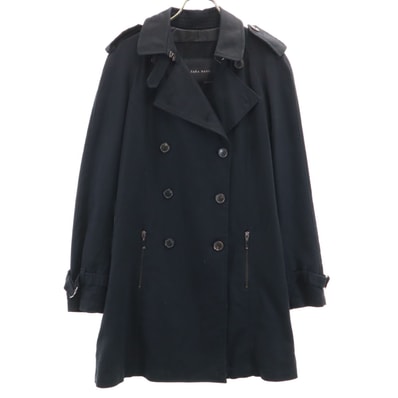 ZARA BASIC ザラベーシック トレンチコート M ブラック
