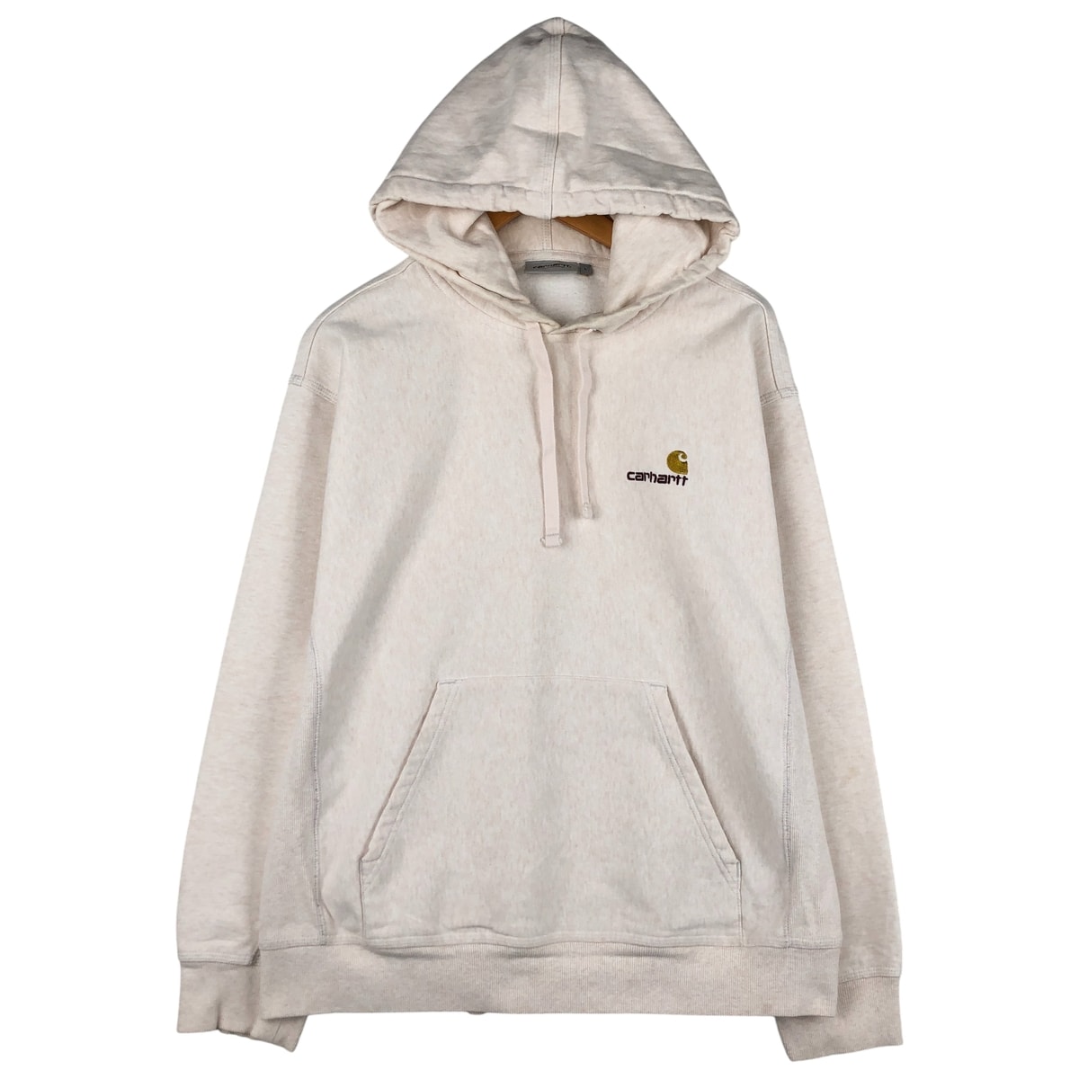 古着 カーハート Carhartt HOODED AMERICAN SCRIPT SWEAT スウェットプルオーバーパーカー メンズL相当/eaa607567