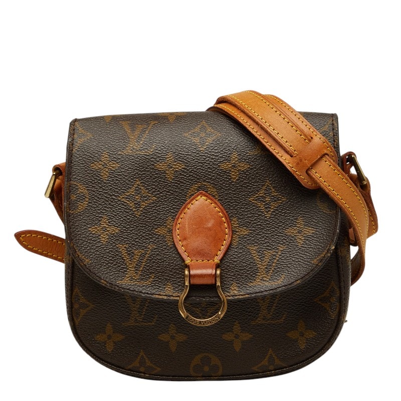 ルイ ヴィトン モノグラム ミニサンクルー PM 斜め掛け ショルダーバッグ M51244 ブラウン PVC レザー レディース LOUIS VUITTON 【中古】