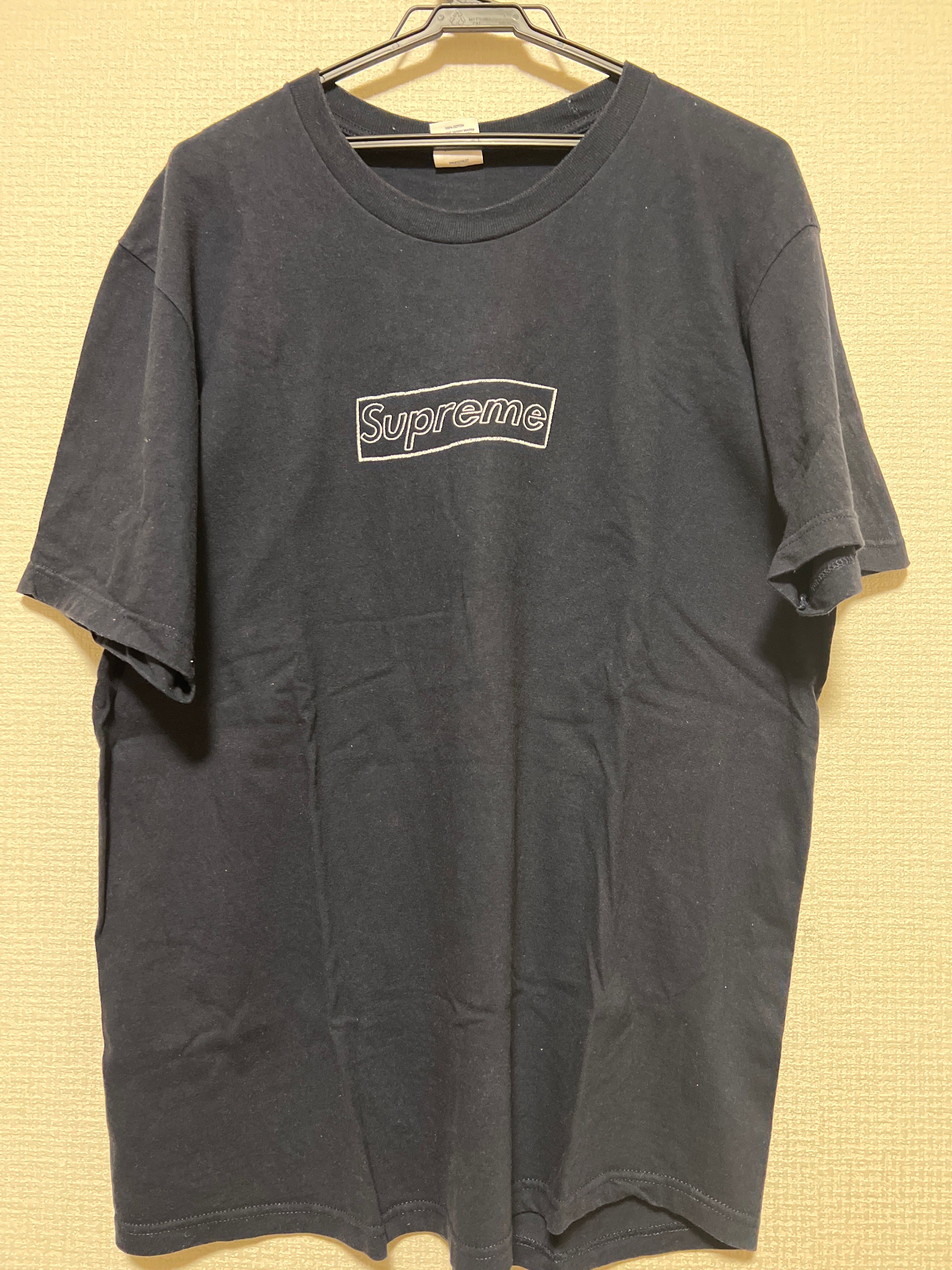 Supreme KAWS Chalk Logo Tee "Navy"