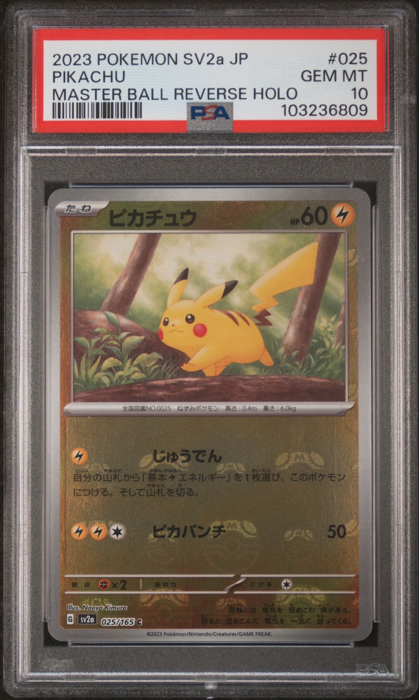 ピカチュウ C: マスターボールミラー (マスボピカチュウ) [SV2a 025/165](強化拡張パック「ポケモンカード151」)
