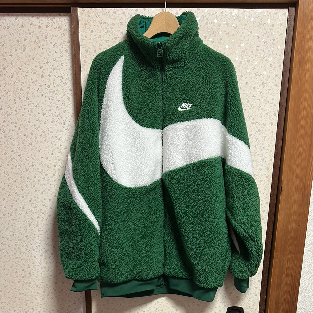 Nike Big Swoosh Reversible Boa Jacket "Gorge Green"