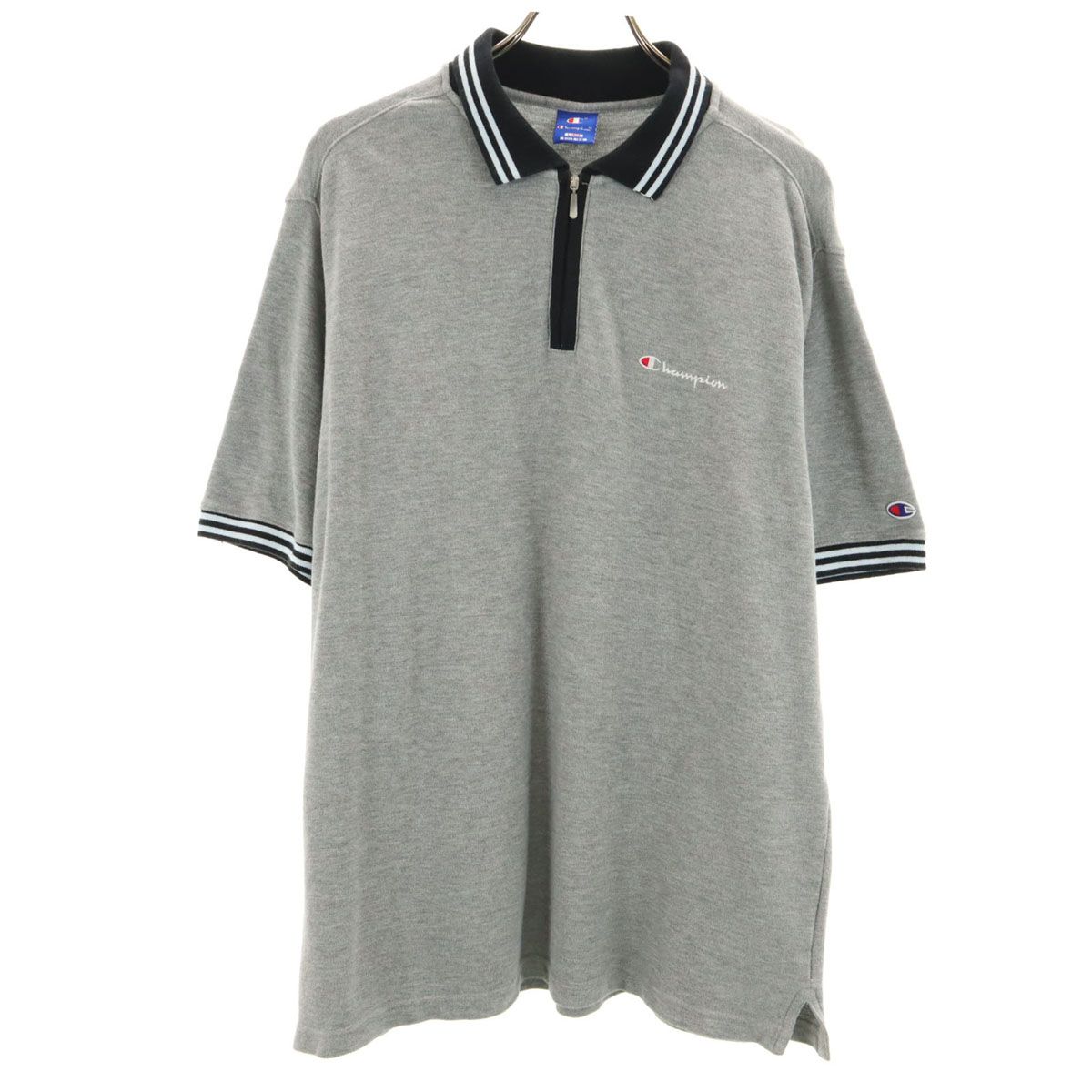 Champion 半袖 ハーフジップ ポロシャツ