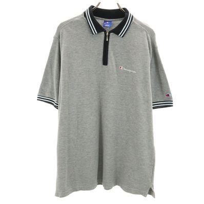 Champion 半袖 ハーフジップ ポロシャツ