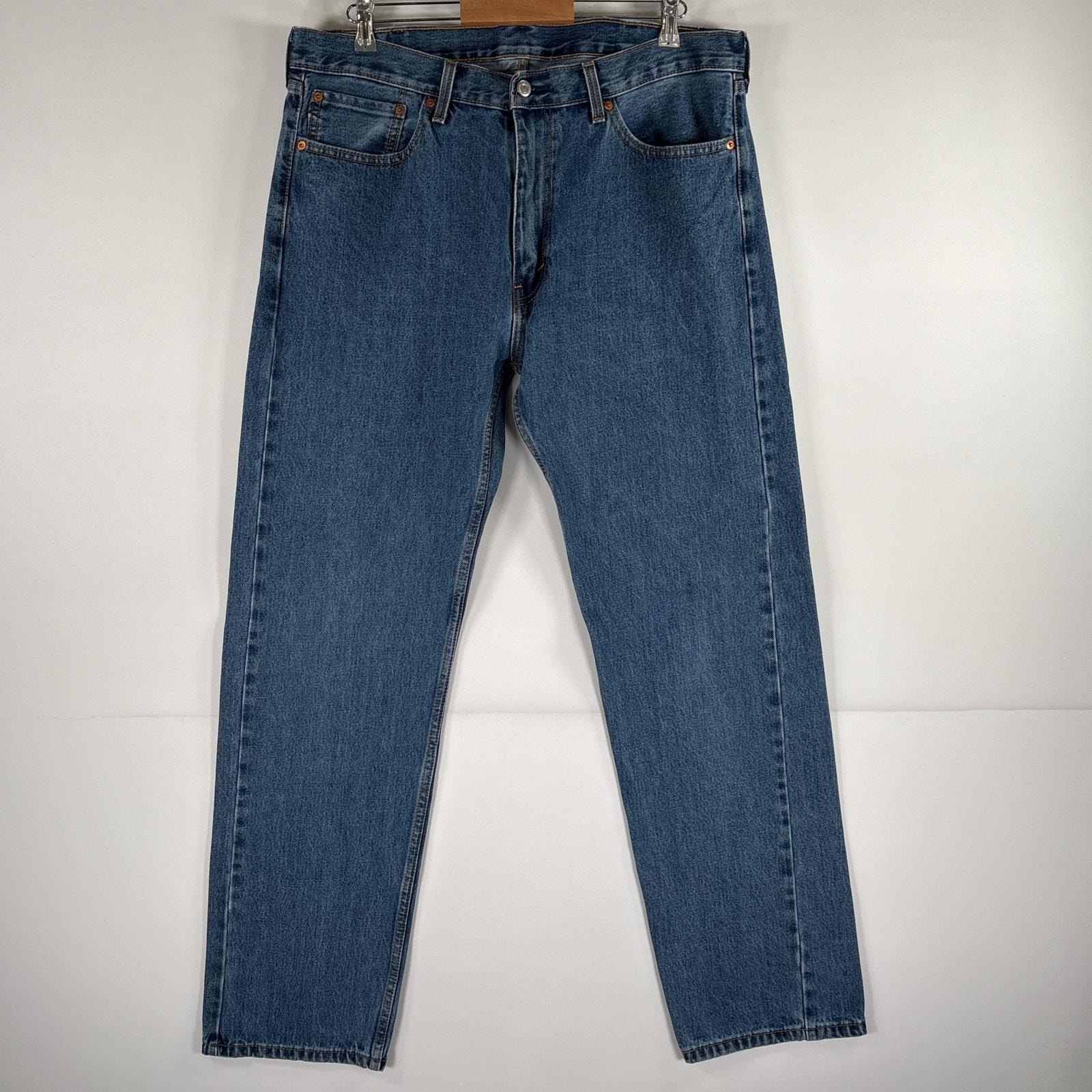 古着 リーバイス Levi's デニムパンツ 505 ストレート 5ポケット 大きいサイズ ジーンズ ジーパン w38 L34  ブルー メンズ