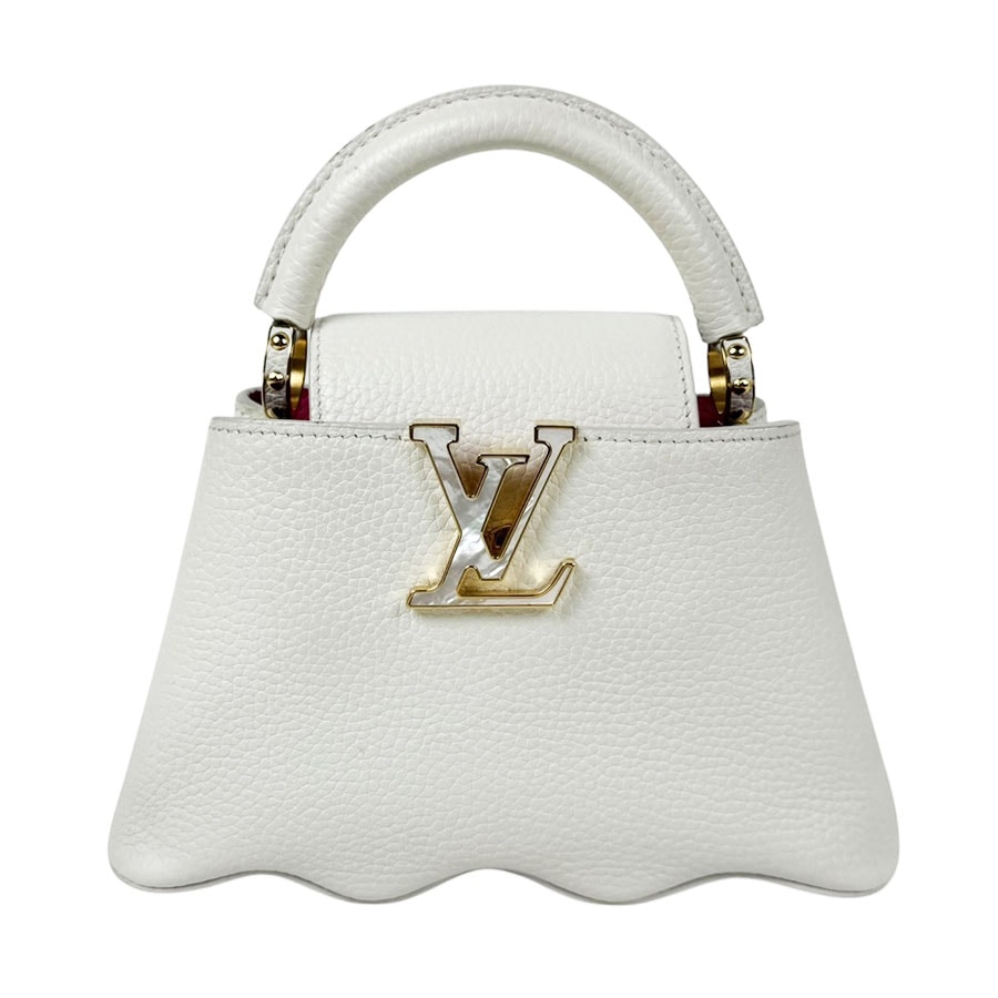 ルイ ヴィトン LOUIS VUITTON ハンドバッグ ショルダーバッグ カプシーヌMINI レザー スノーホワイト レディース M22121【中古】 z11133