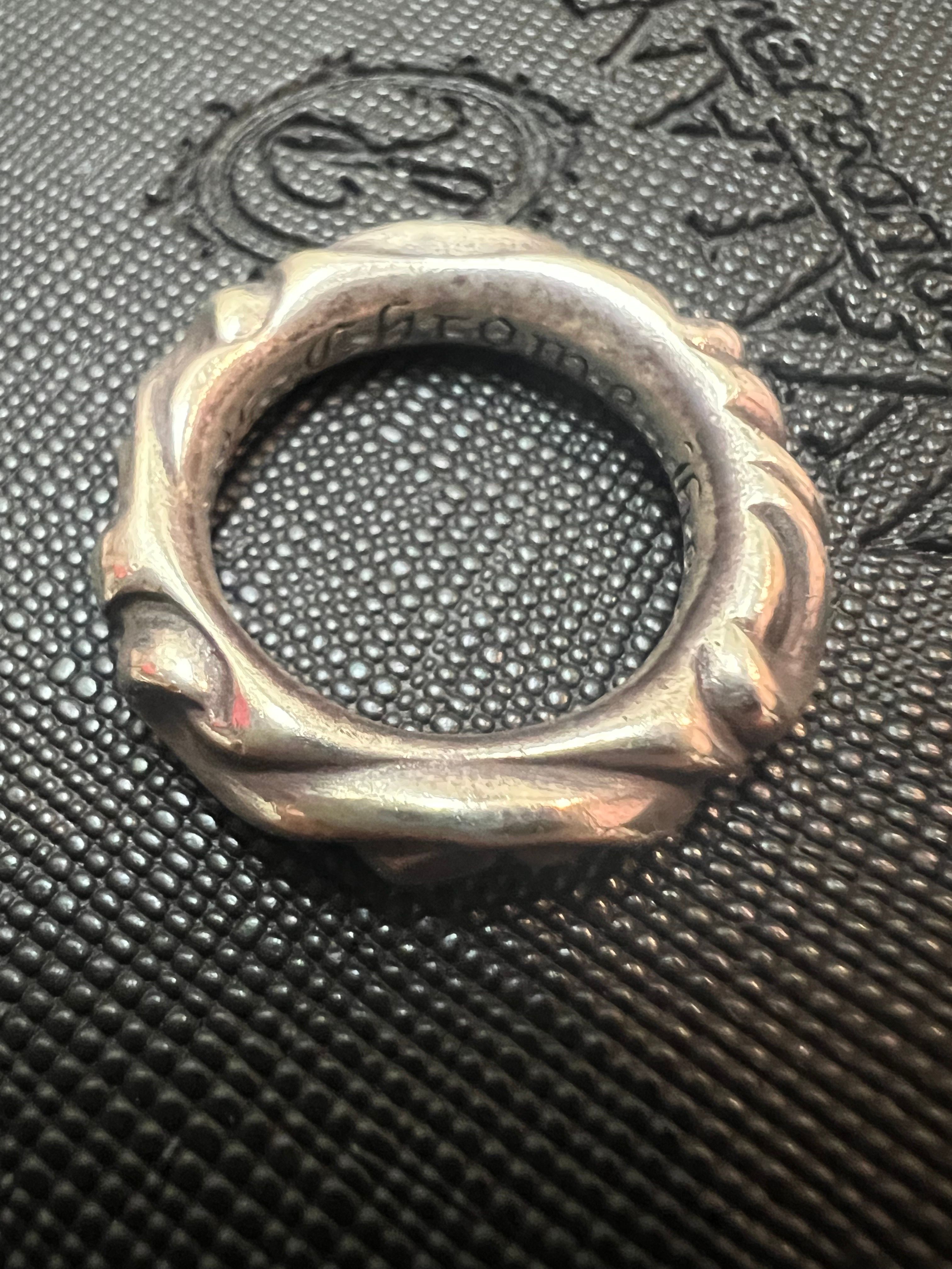 Chrome Hearts Scroll Band Ring "Silver"