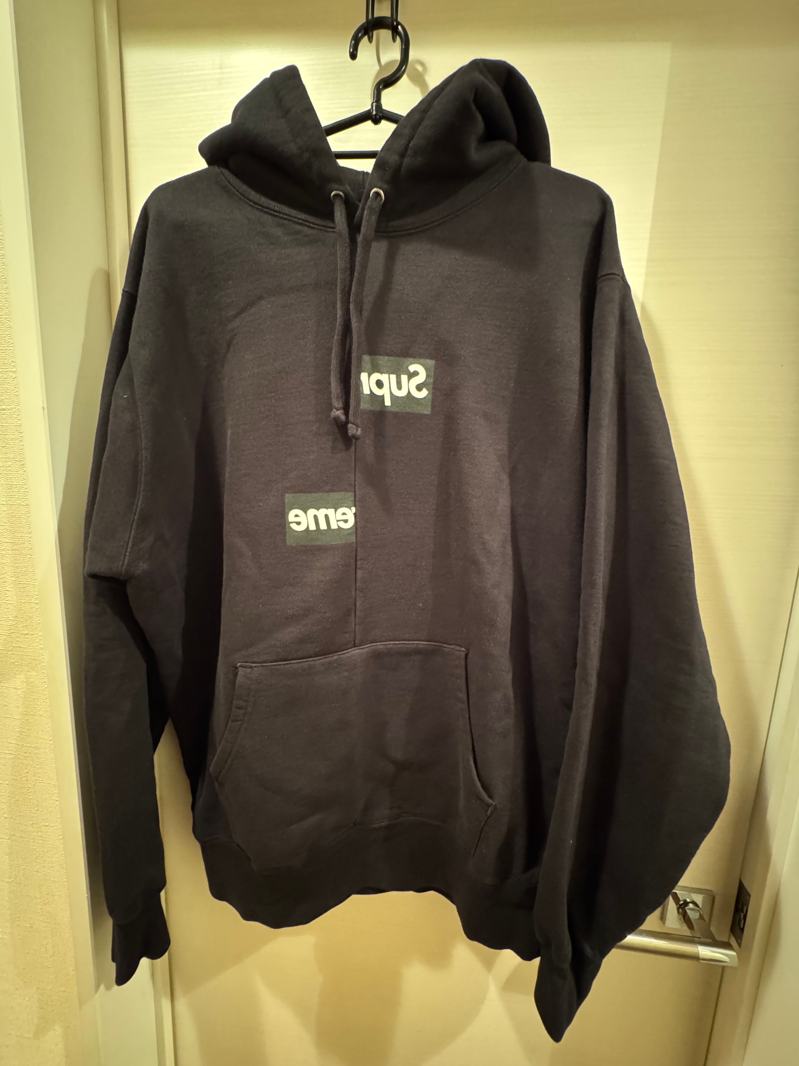 Supreme / Comme des Garçons SHIRT® Split Box Logo Hooded Sweatshirt "Black"