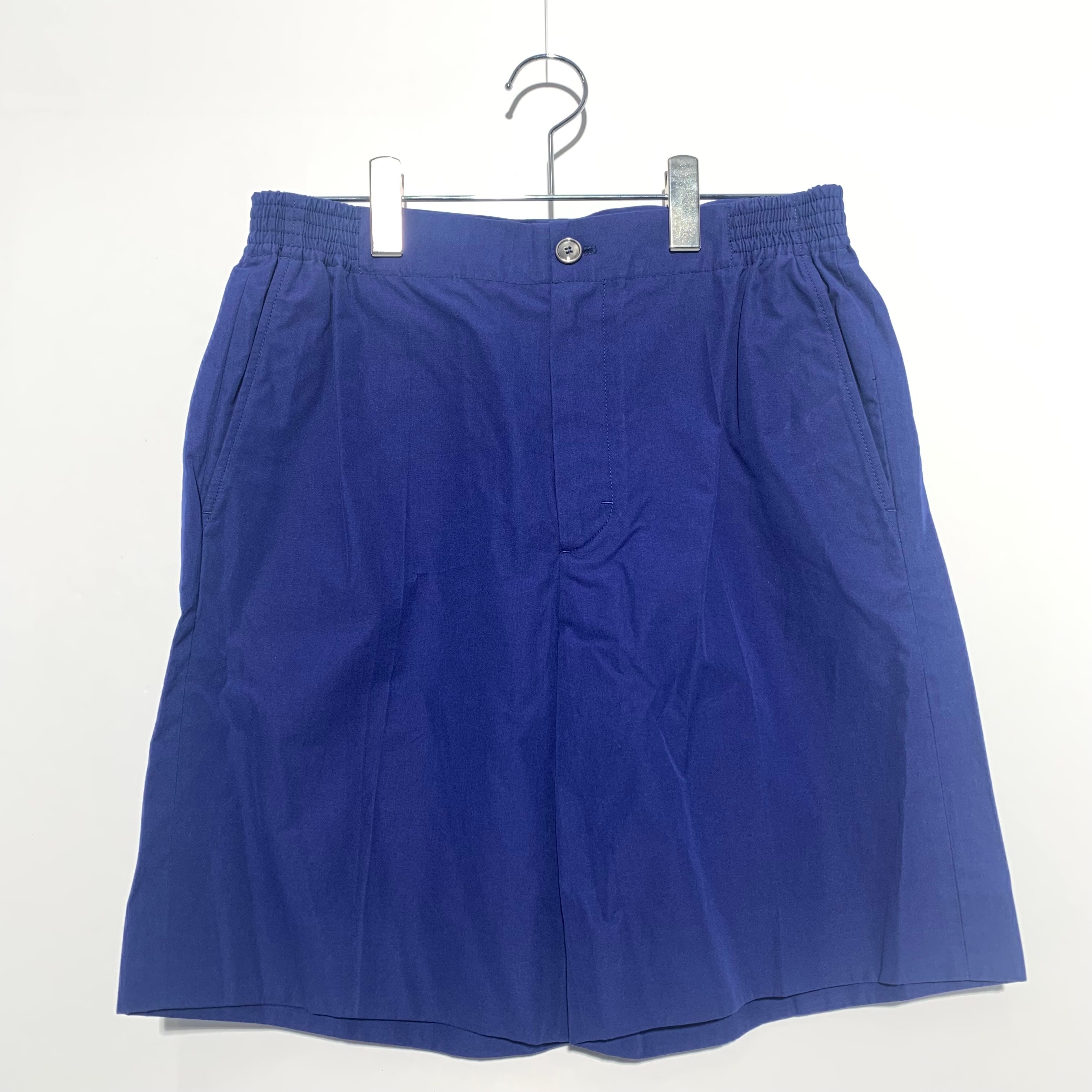 Gucci Men's Blue Cotton Shorts with Floral Tag on Back