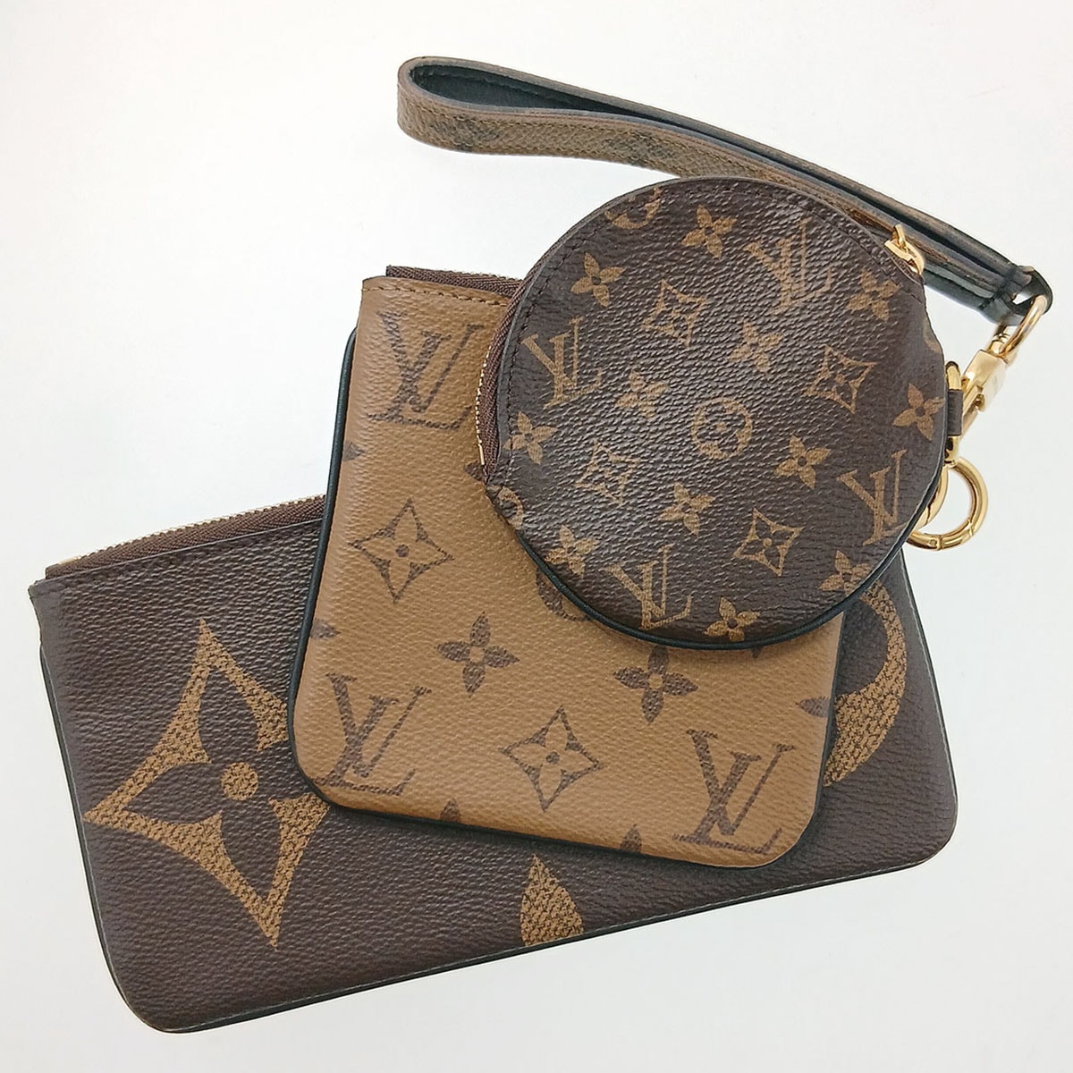 LOUIS VUITTON ルイ・ヴィトン ポシェット トリオ ポーチ ポーチ M68756 モノグラム ブラウン  レディース【中古】