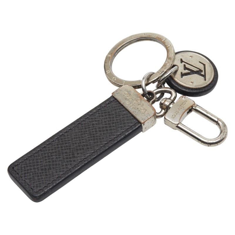 ルイ ヴィトン タイガ ポルトクレ ネオLVクラブ キーホルダー チャーム M67242 ブラック シルバー レザー メタル メンズ LOUIS VUITTON 【中古】