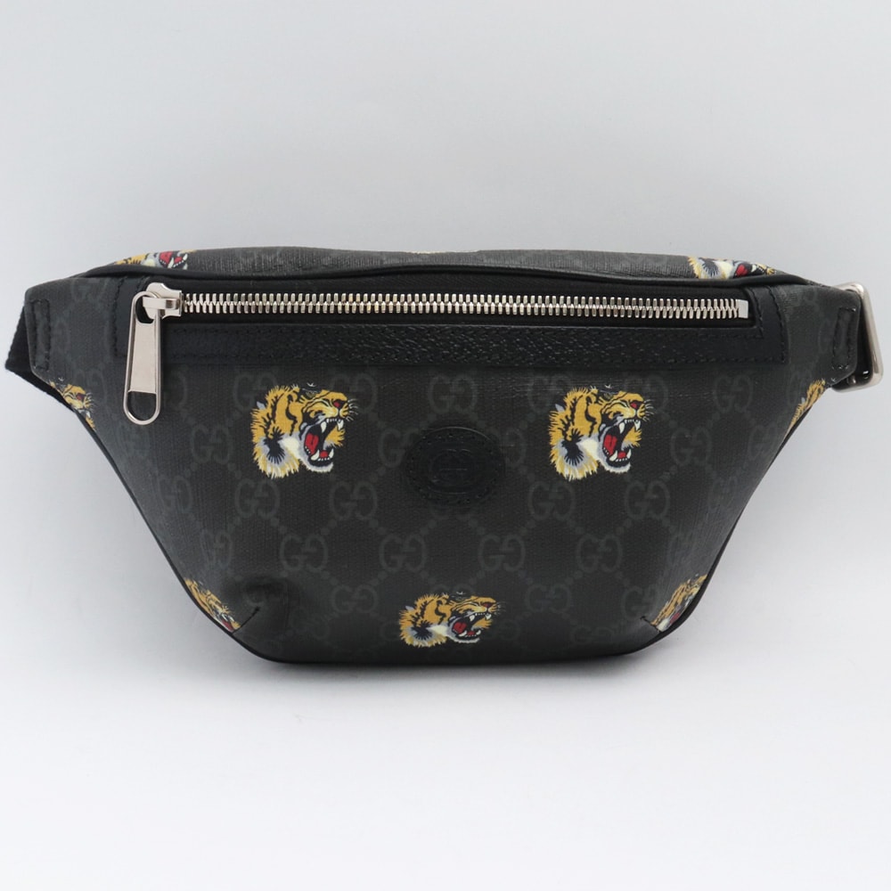 GUCCI GG Supreme Tiger Waist Bag "Black"