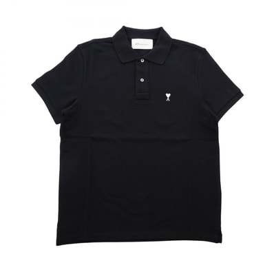 アミ AMI Ami De Coeur ポロシャツ 衣料品 トップス コットン メンズ ブラック系 HPL411.760045M 【新品】