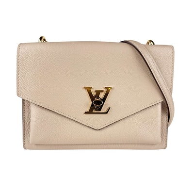 ルイ ヴィトン LOUIS VUITTON ショルダーバッグ マイロックミー チェーン レザー/メタル グレージュ/ゴールド レディース M56137【中古】 z7214