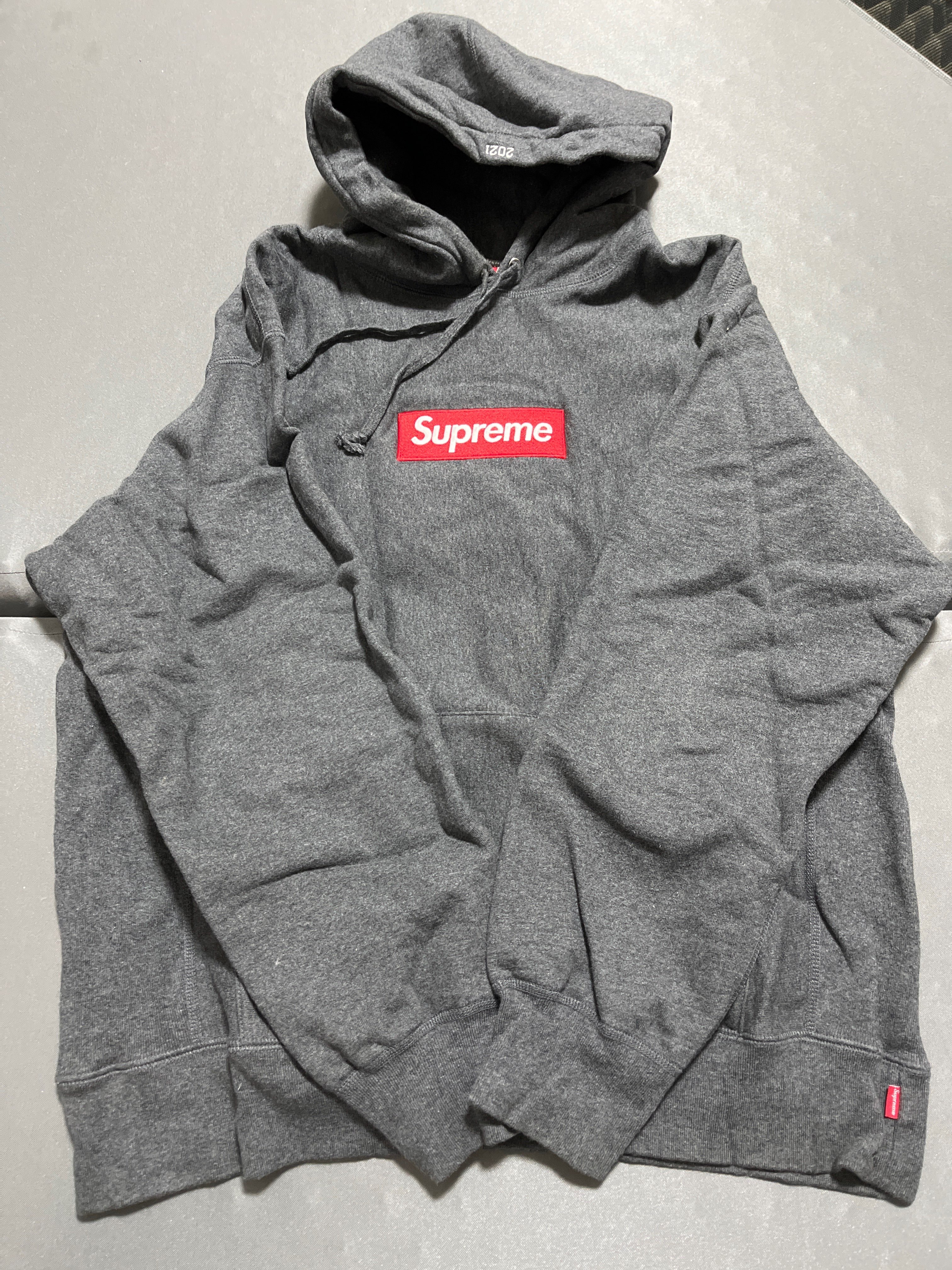 Supreme Box Logo Hooded Sweatshirt "Charcoal" (21FW)