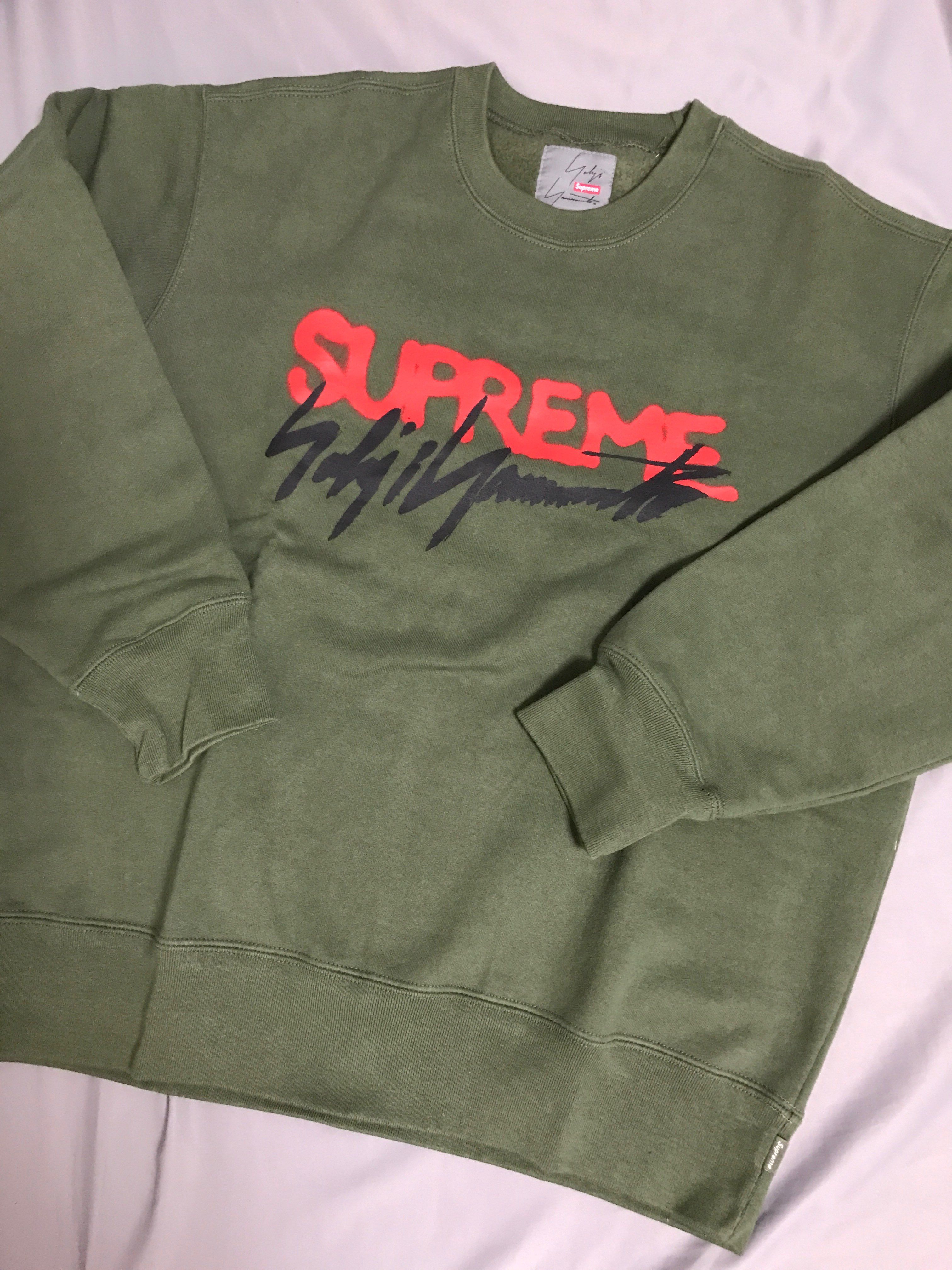 Supreme x Yohji Yamamoto Crewneck "Olive"
