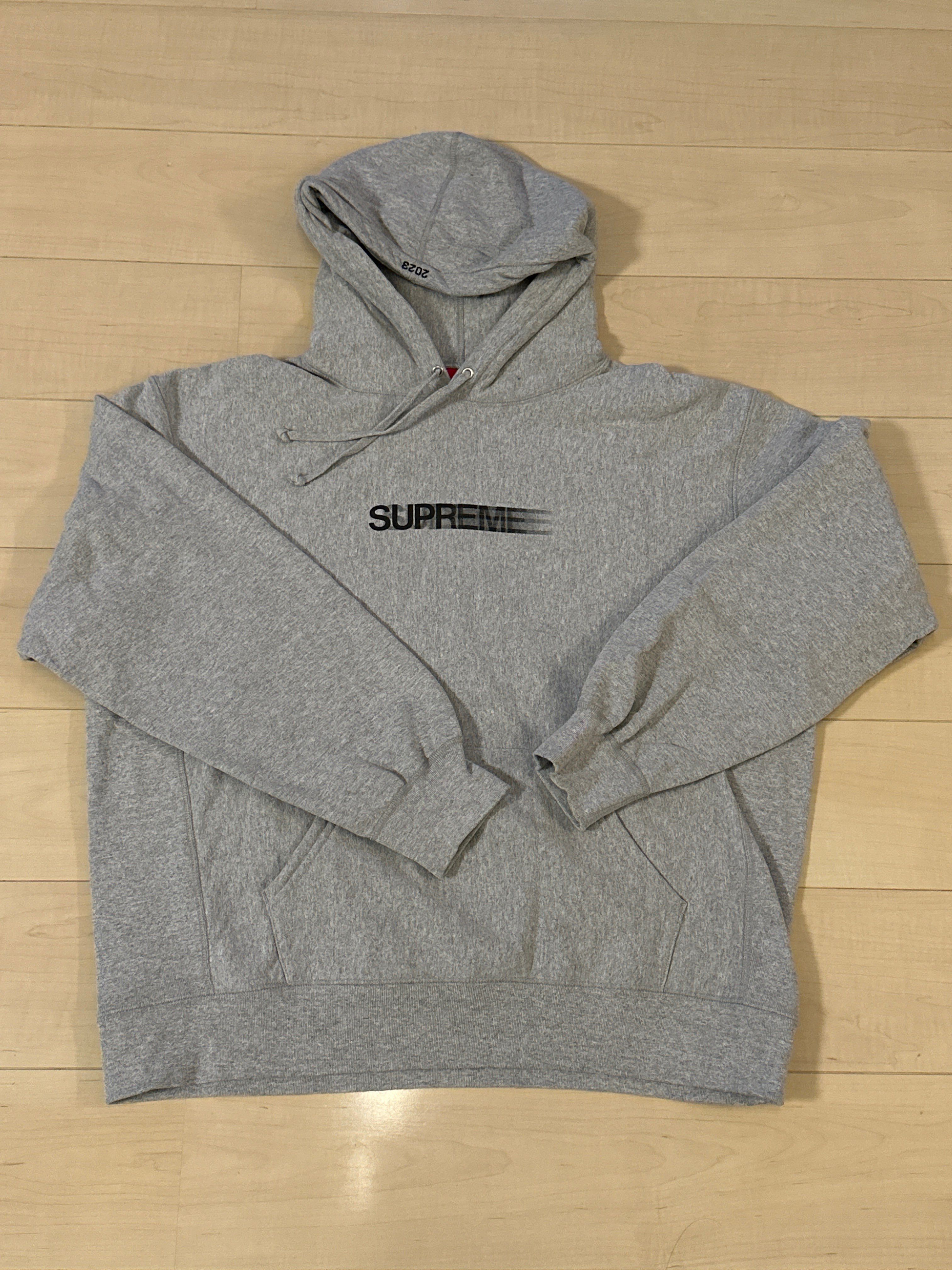 Supreme Motion Logo Hooded Sweatshirt "Heather Grey" (23SS)