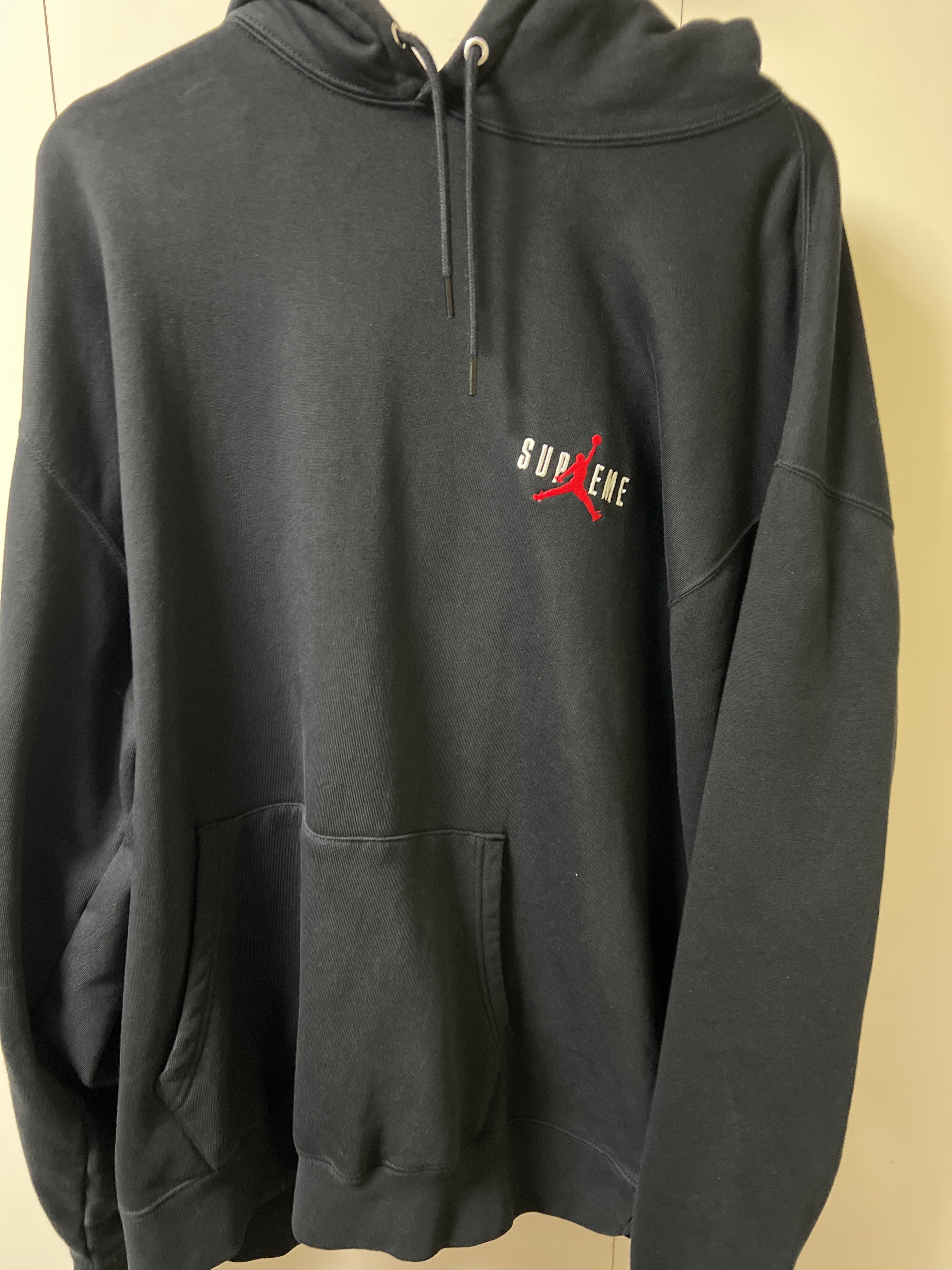 Supreme x Jordan Hooded Sweatshirt "Black"