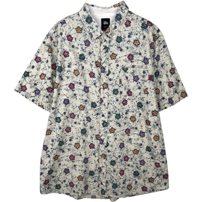 D (傷や汚れあり)】STUSSY ステューシー ポロシャツ SS モノグラム 総 D (傷や汚れあり)】STUSSY ステューシー ポロシャツ SS モノグラム 総