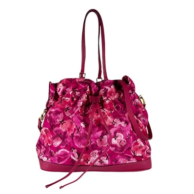 ルイ ヴィトン LOUIS VUITTON ショルダーバッグ トートバッグ イカットフラワー ノエフルMM ナイロン/レザー ローズアンディアン ゴールド レディース M94313【中古】 z11110