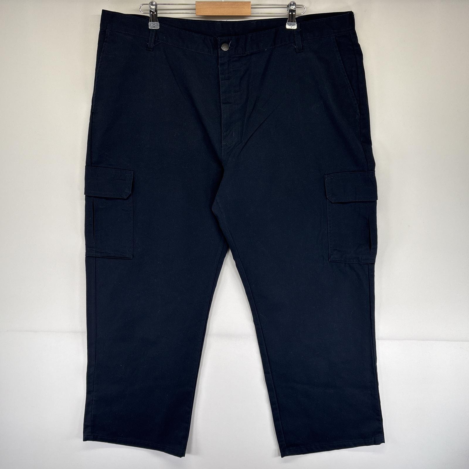 古着 ディッキーズ Dickies ワークパンツ ワンポイントロゴ 作業着 ジッパーフライ 長ズボン w44 L30 ネイビー メンズ