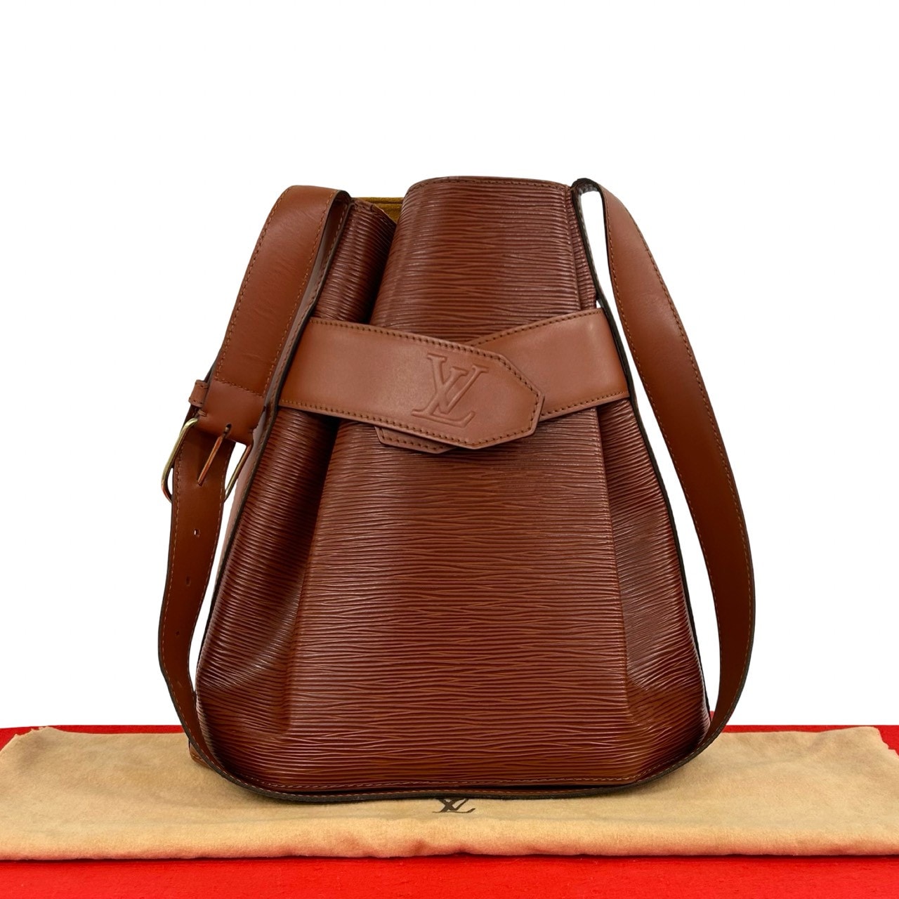 LOUIS VUITTON ルイヴィトン サックデポール PM エピ レザー ショルダーバッグ ブラウン
 92593