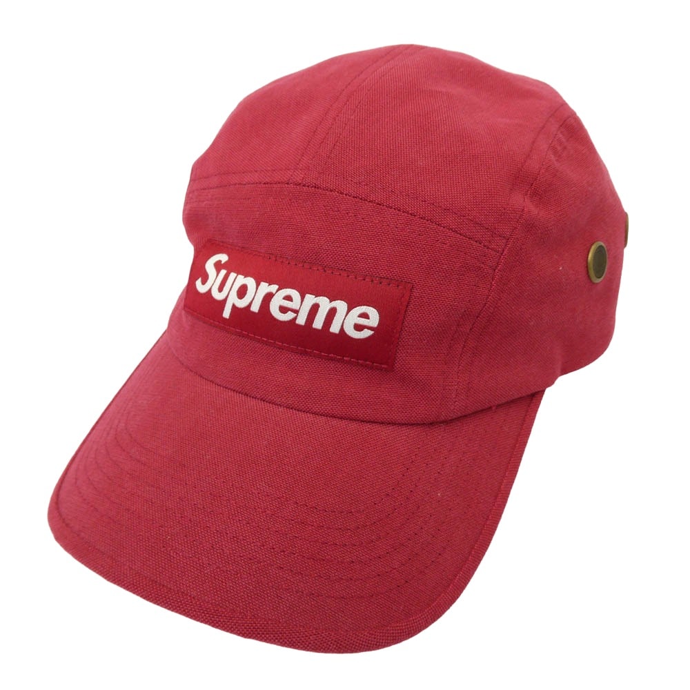 Supreme シュプリーム キャップ 22AW Brushed Cordura Camp Cap ブラッシュド コーデュラ キャンプ キャップ 帽子 レッド系【美品】【中古】