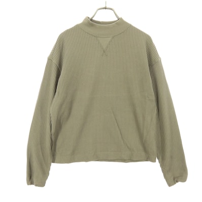 美品 GAP ギャップ 長袖 モックネック サーマル ニット XXS ブラウン ワッフル