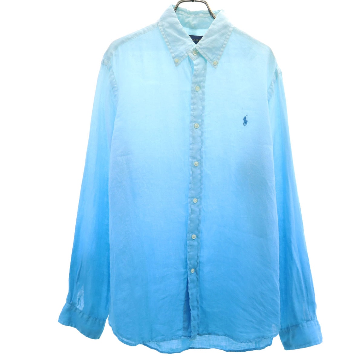 RALPH LAUREN ラルフローレン 長袖 グラデーション ボタンダウンシャツ M ブルー系