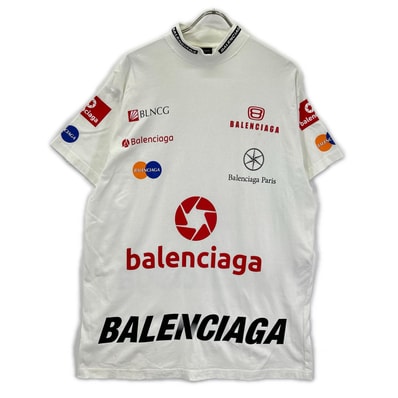 バレンシアガ 23年 770919 ホワイト TOP LEAGUE Tシャツ L