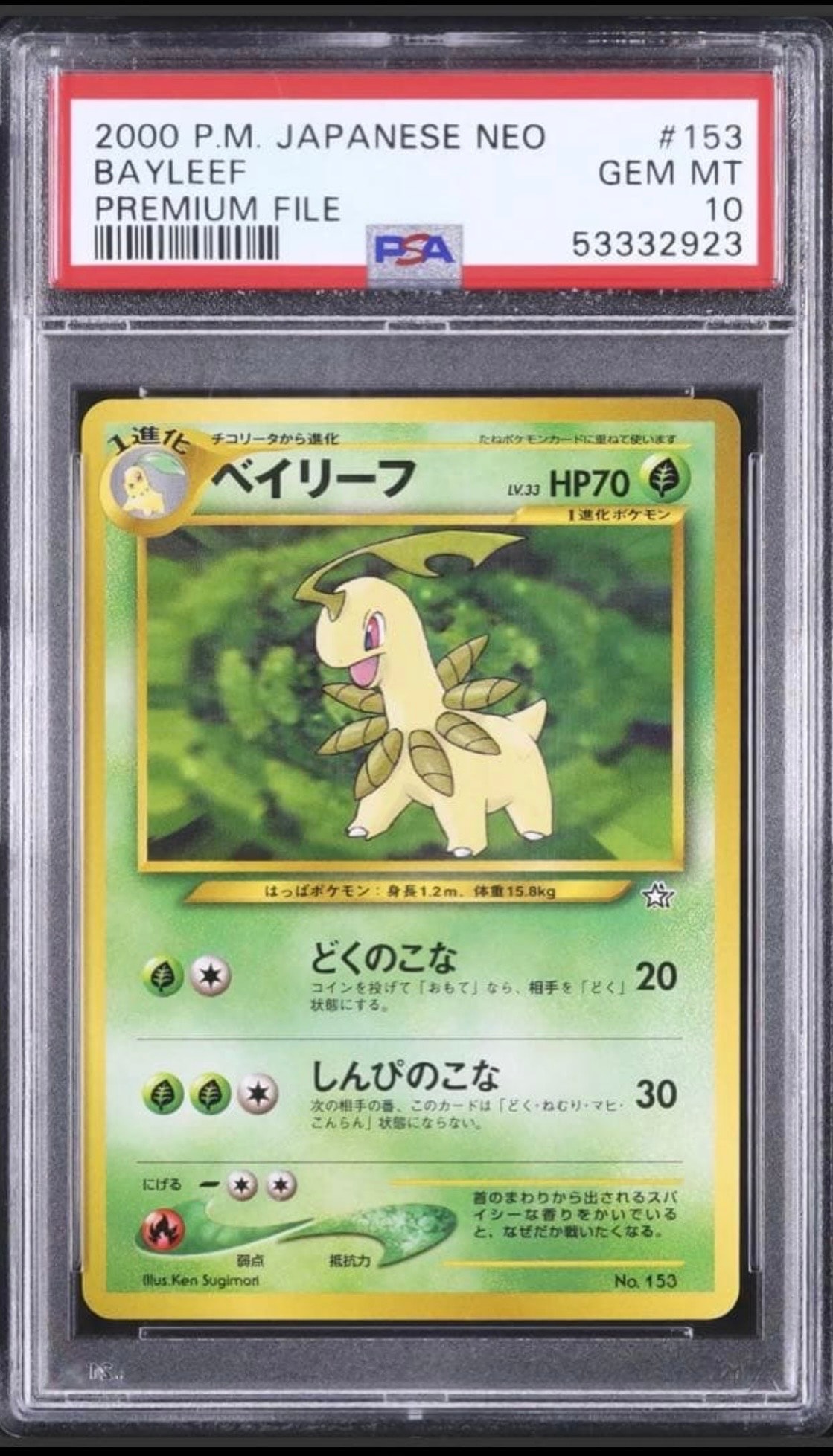 ベイリーフ : 旧裏 [PRMF-1 No.153](ポケモンカード★neo「プレミアムファイル」)