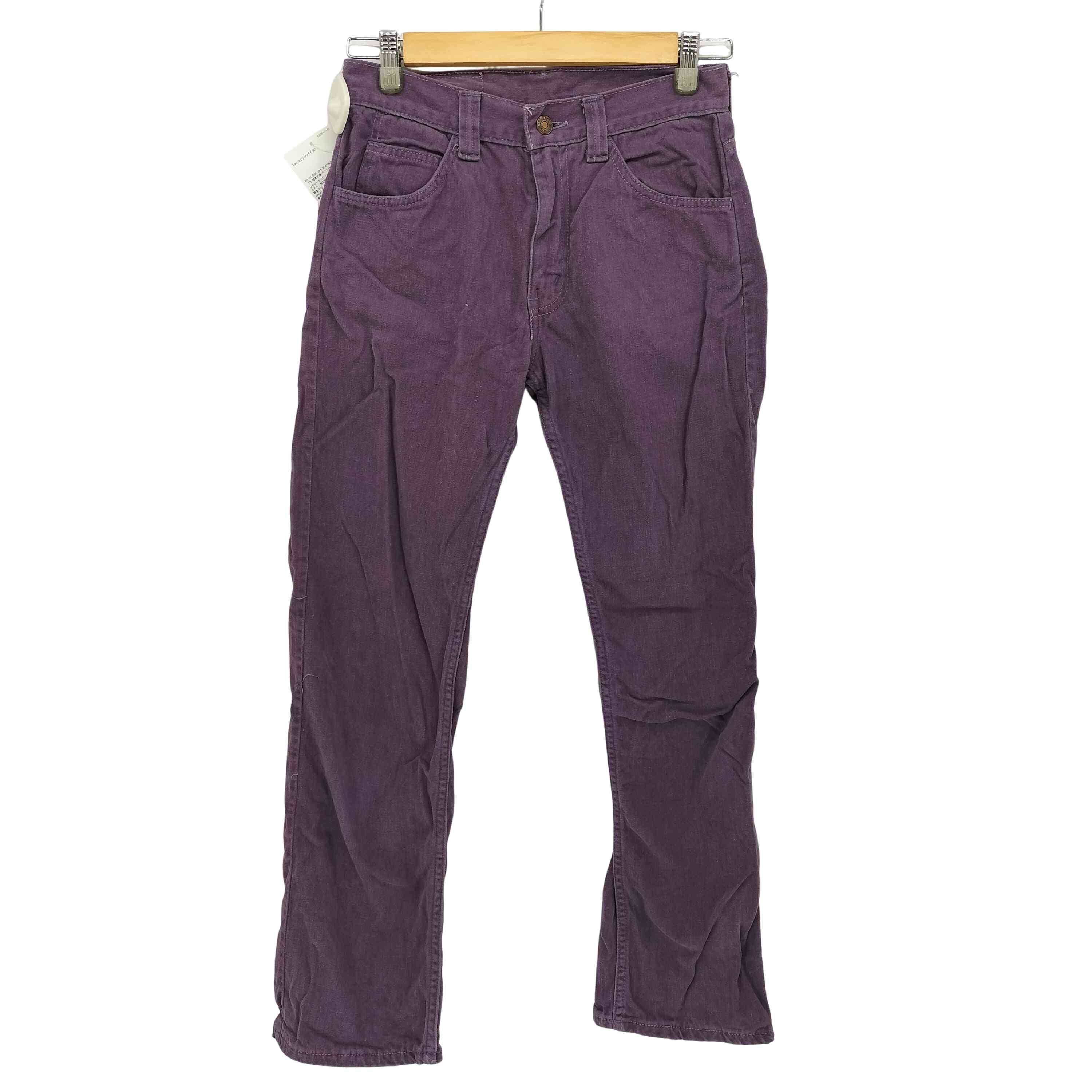 60-70S BIGE 白タブ 42TALON ボタン裏 376 極東工場 ストレート カラーデニム パンツ【1139713452857】