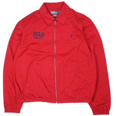 POLO RALPH LAUREN x BEAMS ポロ・ラルフローレン ビームス 26SS 別注 BAYPORT WINDBREAKER 50周年記念 スイングトップ XL RED ジップジャケット アウター g26896