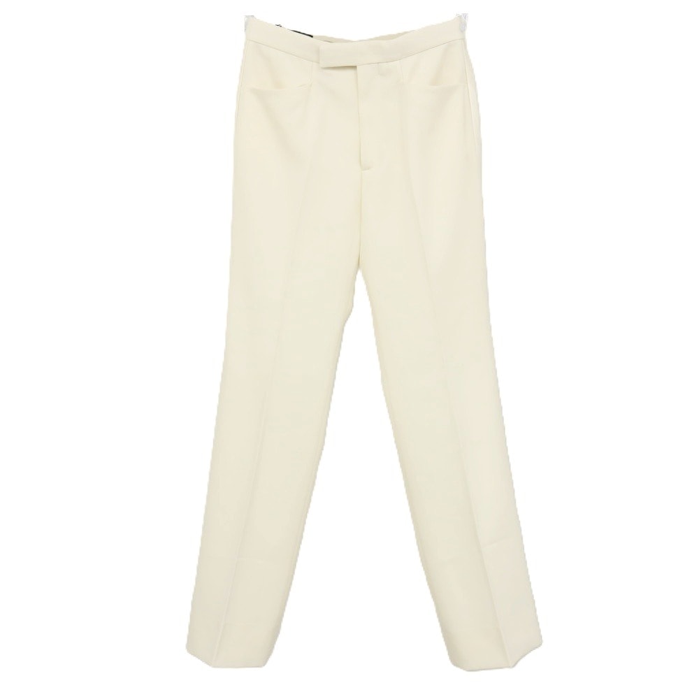 【中古】グッチ GUCCI ウール 側章入り セミフレアシルエット カジュアルスラックスパンツ オフホワイト【サイズ44】【メンズ】