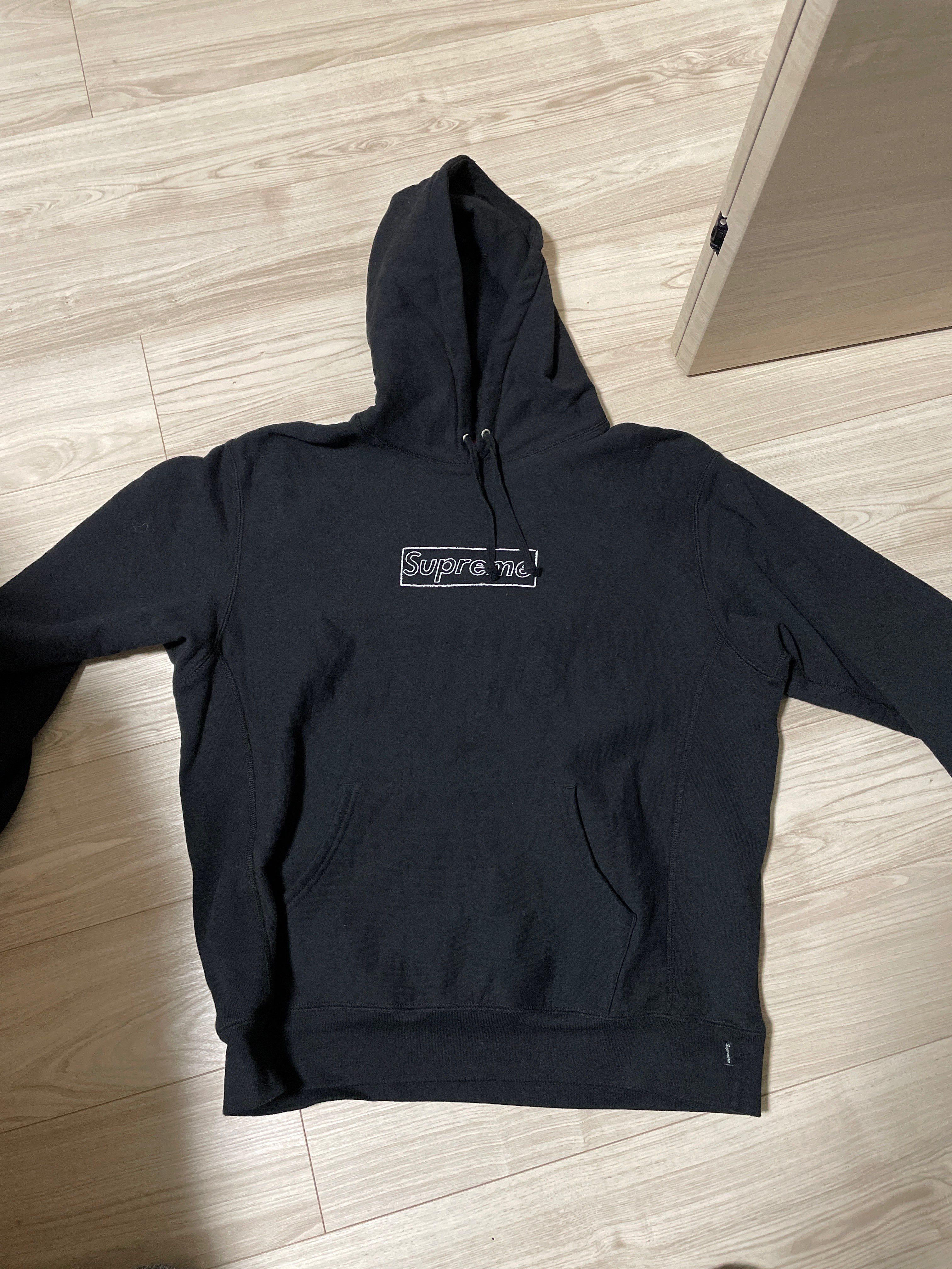 Supreme KAWS Chalk Logo Hooded Sweatshirt "Black"(2021)