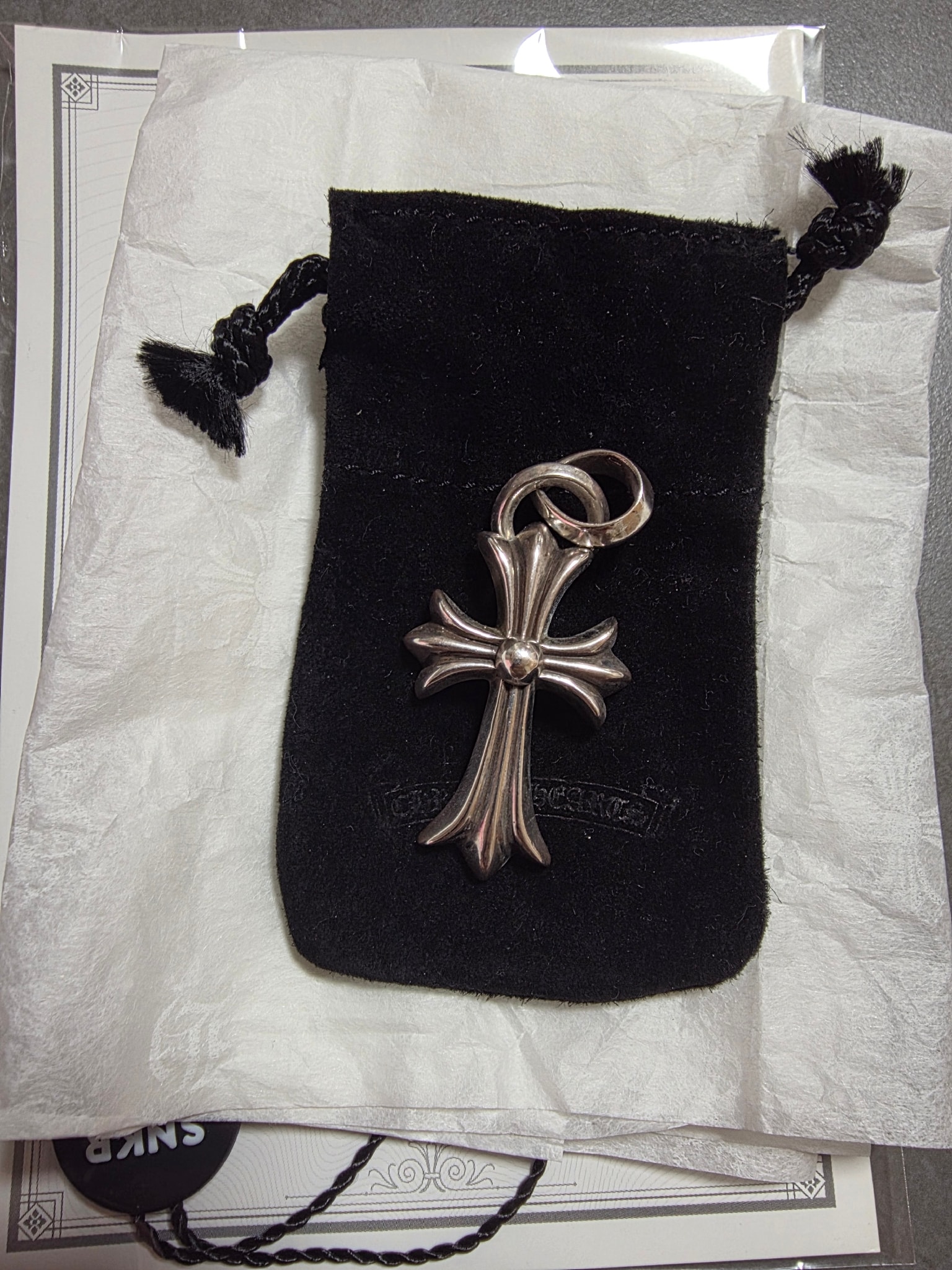 Chrome Hearts CH Cross Small W Bale "Silver"