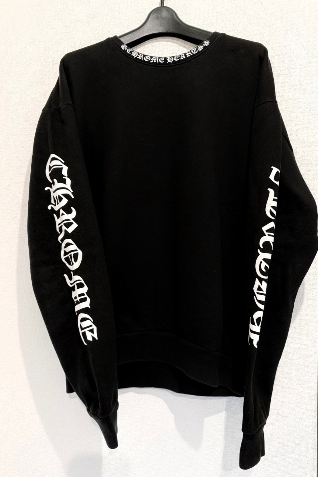 Chrome Hearts Neck Logo Crew Sweat "Black"