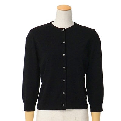 FOXEY フォクシー カーディガン サイズ40 クルーネック ニット ブランド古着【中古】20260423/RA9042