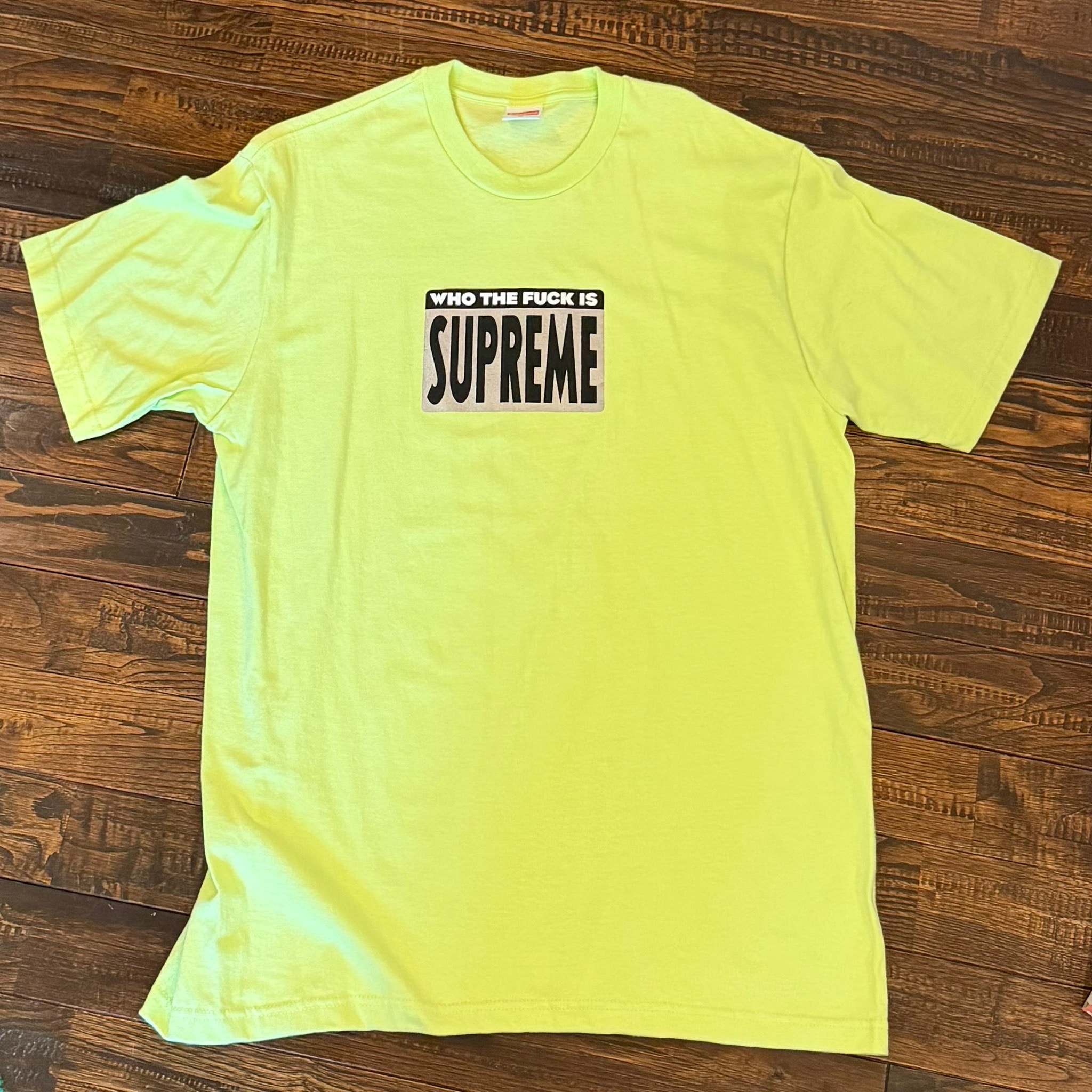 Supreme Who The Fuck Tee "Neon Green"