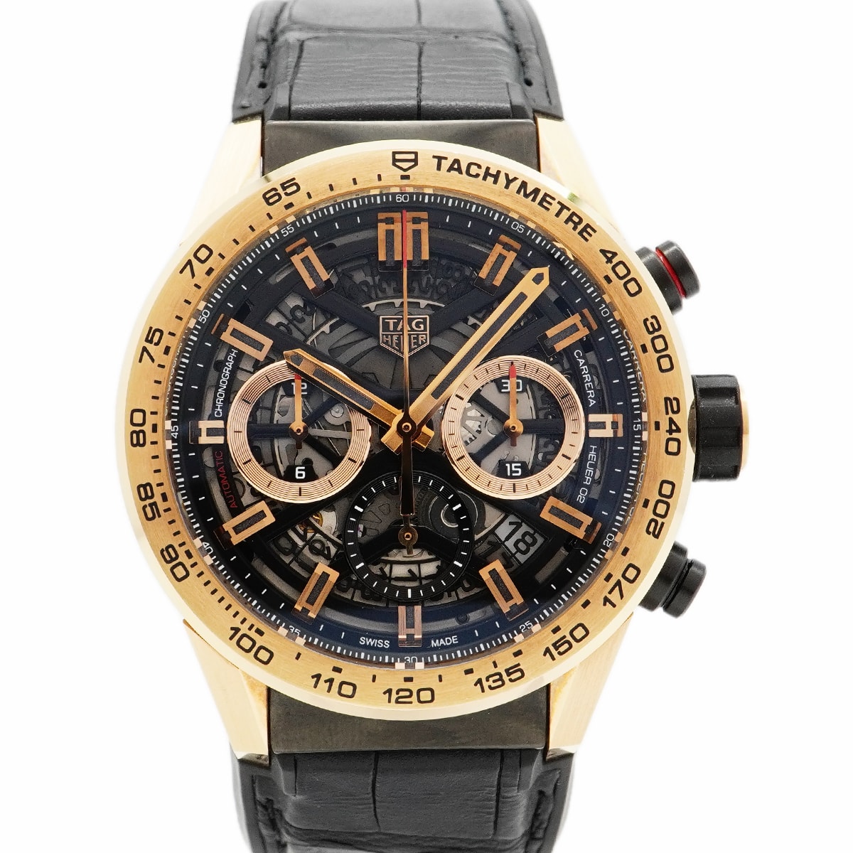 ★最終価格★SALE【6wcb0126】タグホイヤー カレラ CBG2051 スケルトン文字盤【中古】腕時計 メンズ