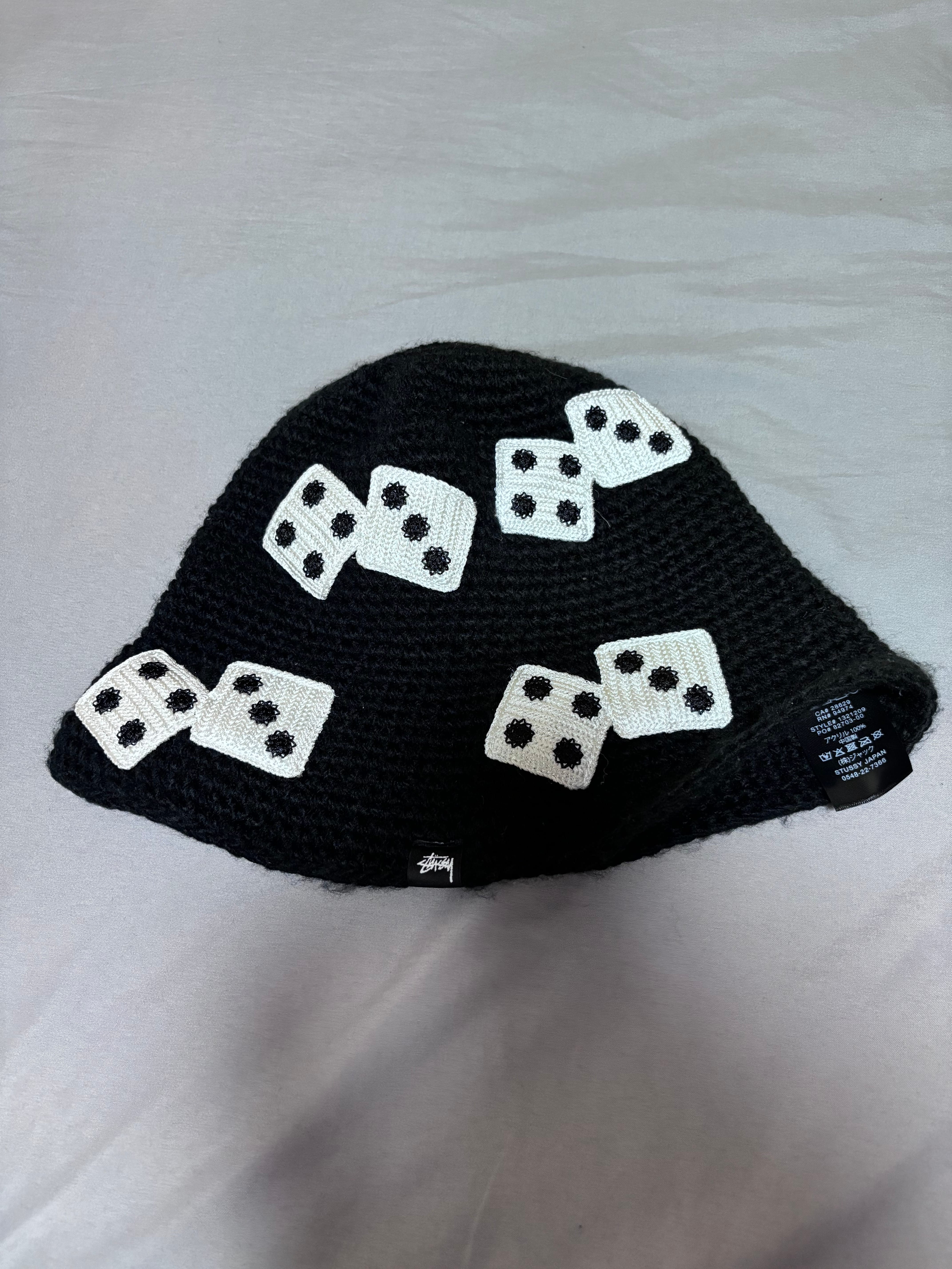 Stussy Bucket Hat Dice Knit "Black"