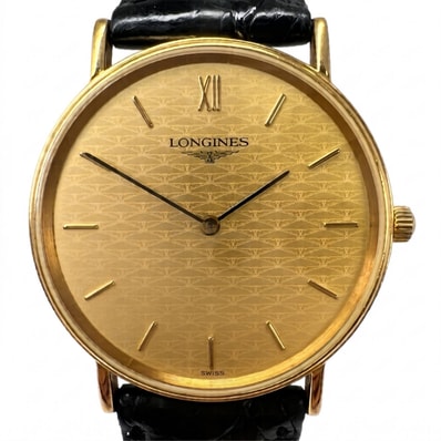 LONGINES ロンジン グランドクラシック L4.637.2 腕時計 ステンレススチール/GP ゴールド クォーツ ゴールド文字盤 レディース【中古】