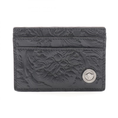 ヴェルサーチ VERSACE メドゥーサ カードケース アクセサリー レザー メンズ ブラック系 【中古】
