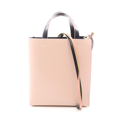 マルニ MARNI MUSEO ミュゼオ トートバッグ バッグ レザー レディース ピンク系 / オレンジ系 / ブラック系 【中古】