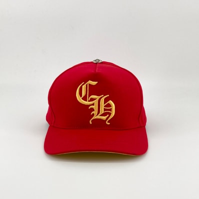 Chrome Hearts Baseball Cap 5 Panel CH "Red/Yellow"