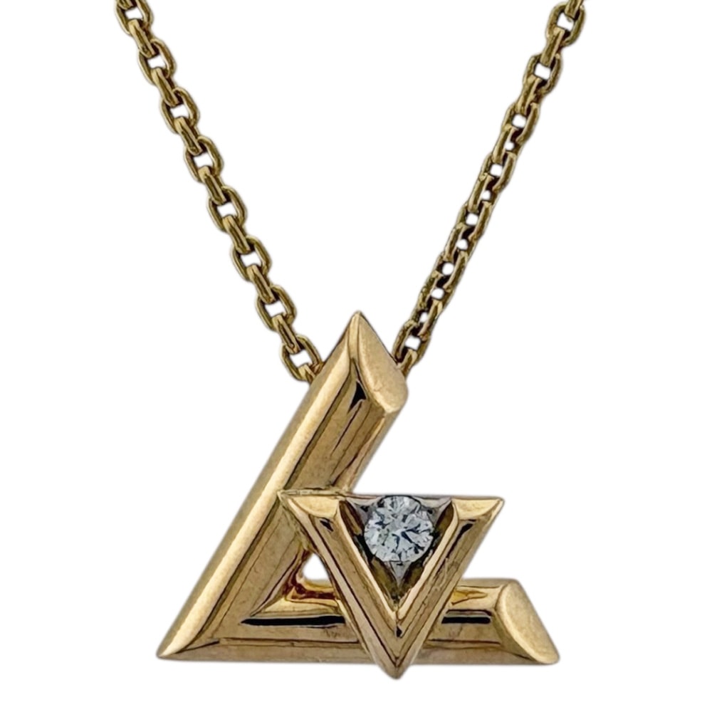 ルイヴィトン パンダンティフ ヴォルトワン ネックレス 18金 K18イエローゴールド ダイヤモンド Q93805 レディース LOUIS VUITTON 中古