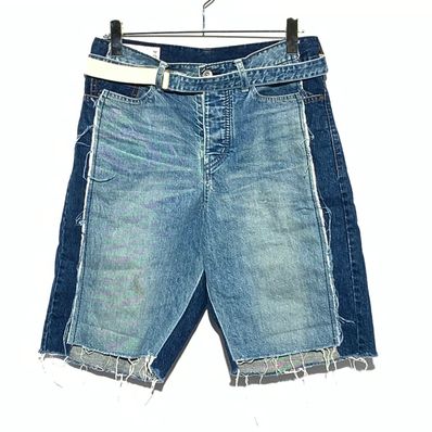 Sacai 19SS ドッキングデニムショーツ ブルー