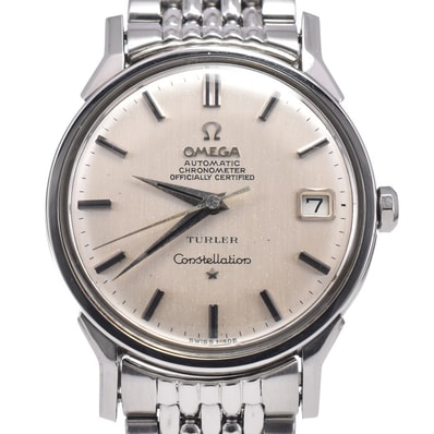 オメガ OMEGA 168.005 ヴィンテージ コンステレーション Cal.561 デイト シルバー 自動巻き メンズ 良品 腕時計 A#149394