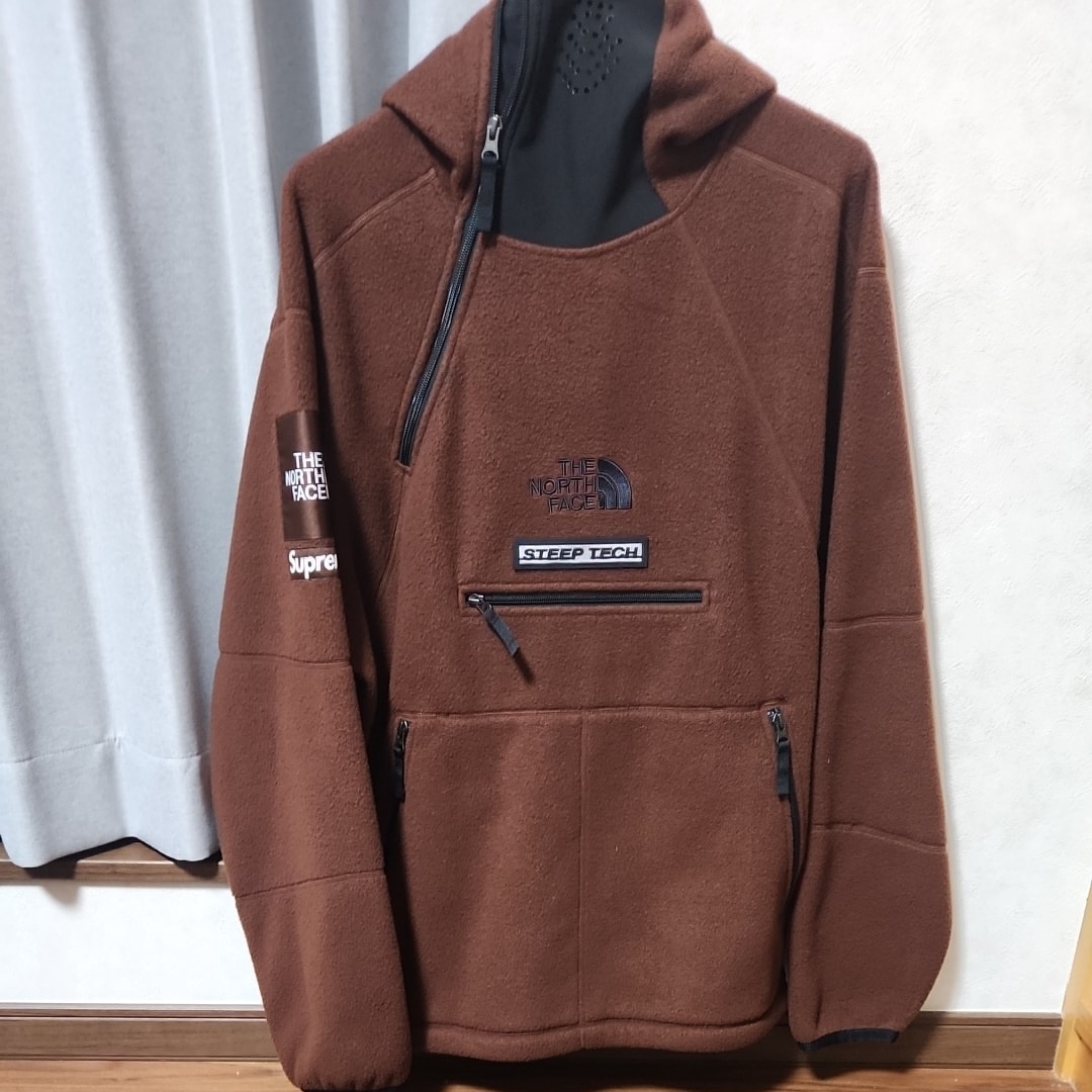 Supreme x The North Face Steep Tech Fleece Pullover "Brown"